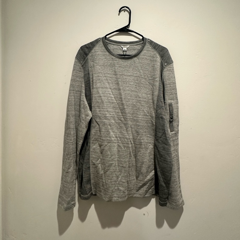 NWT Calvin Klein Grey Liquid Cotton Long Sleeve Sweater Size XL New